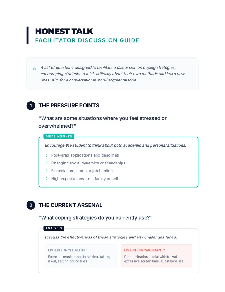 Honest Talk Discussion Guide