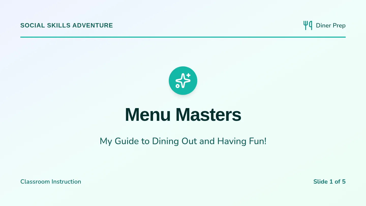 Menu Masters Slides