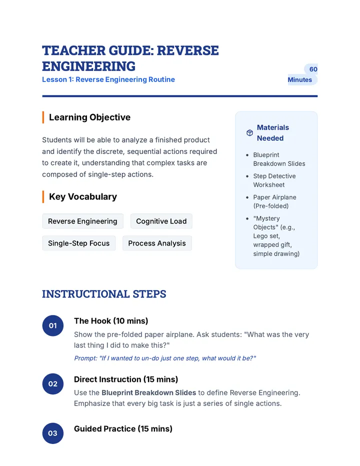 Reverse Engineering Teacher Guide