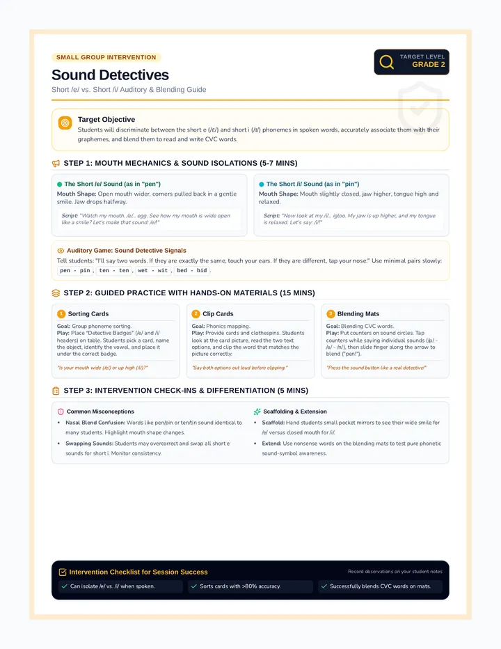 Sound Detectives Teacher Guide