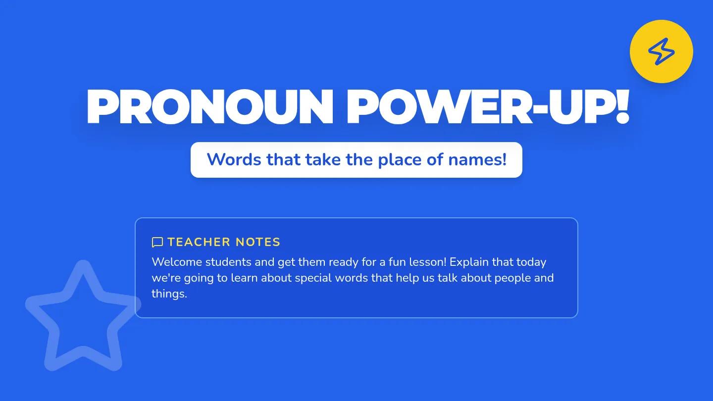 Pronoun Power-Up Slides