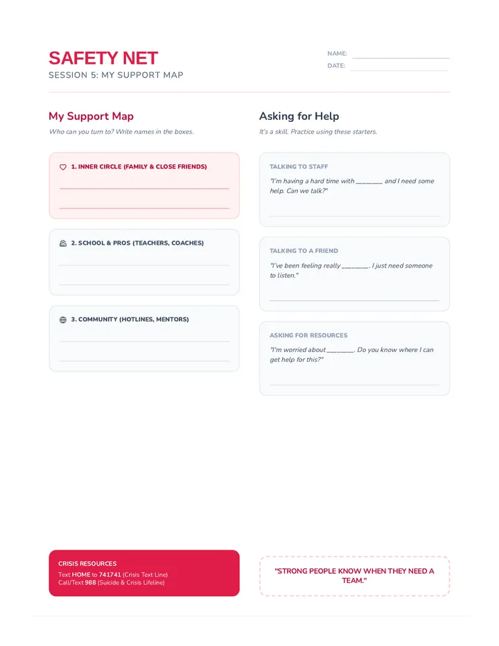 Safety Net Worksheet Slice