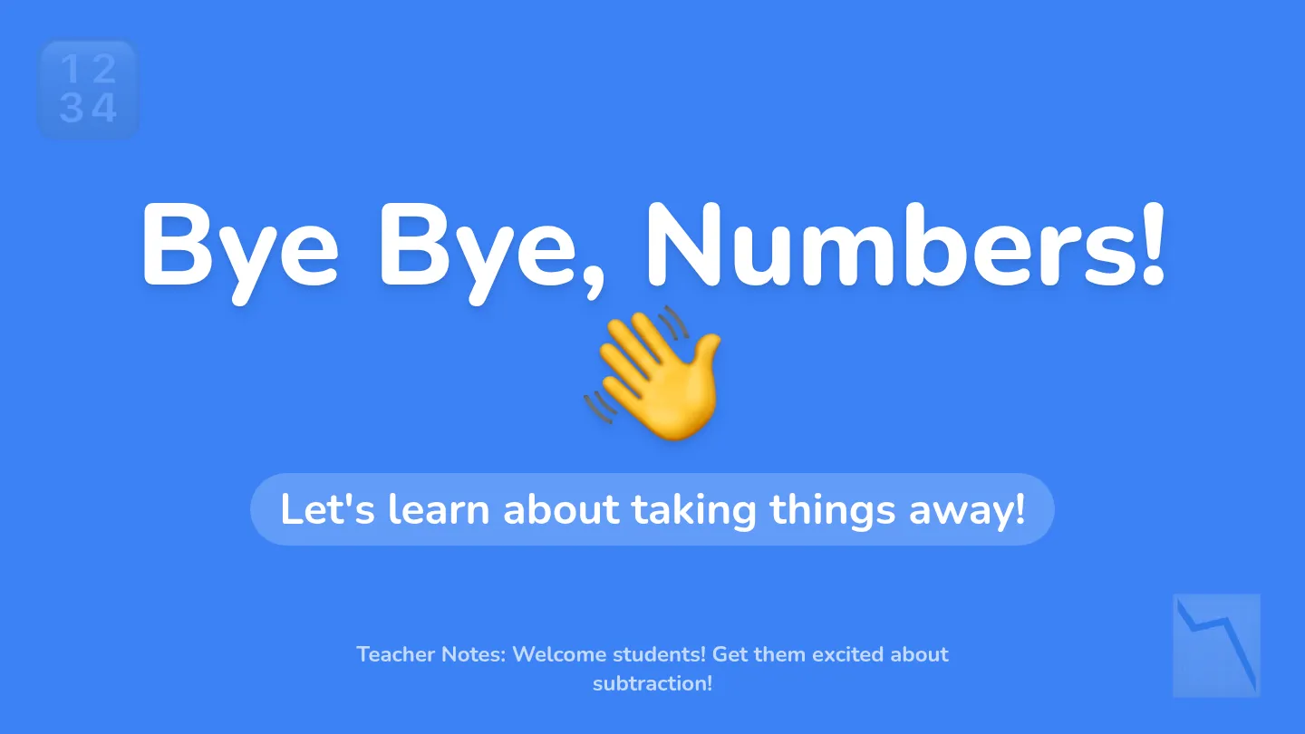 Bye Bye Numbers Slides