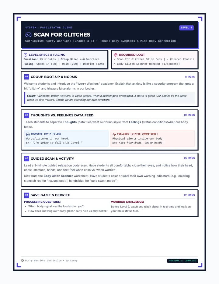 Scan Glitches Facilitator Guide