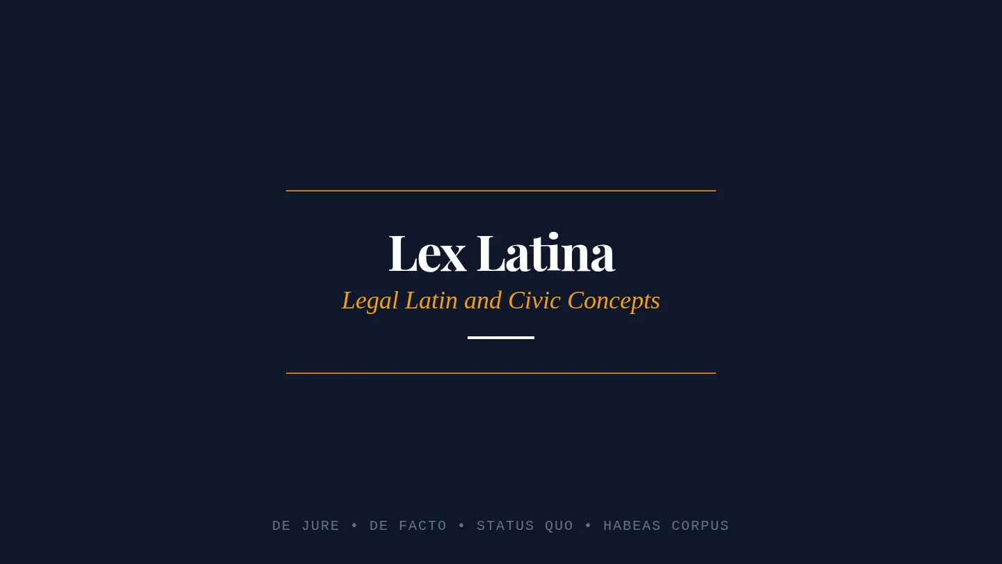Legal Latin Slides