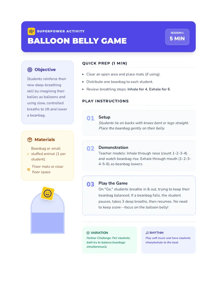 Balloon Belly Game Activity