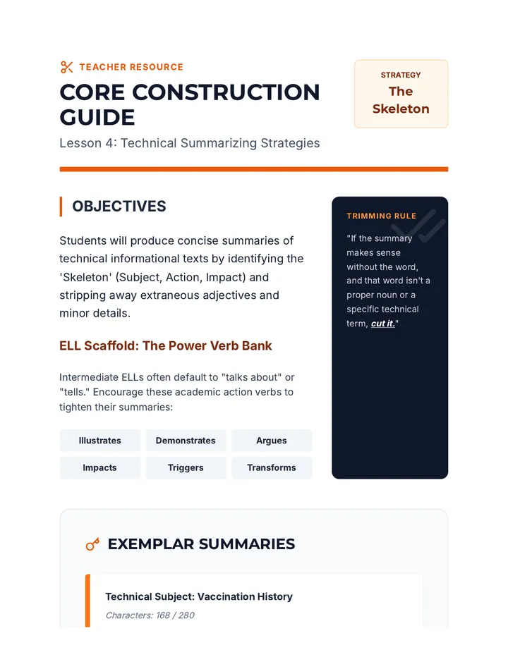 Summary Masterclass Teacher Guide