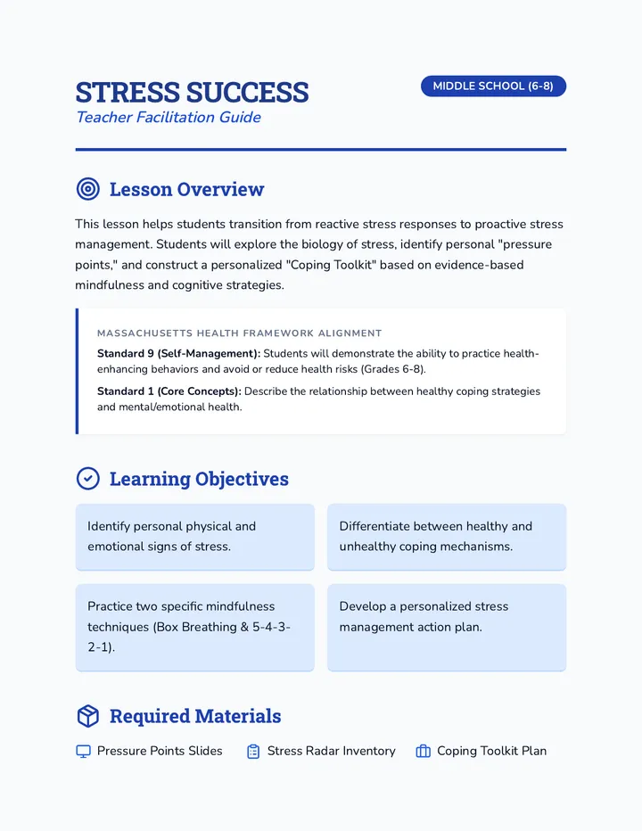 Stress Success Teacher Guide