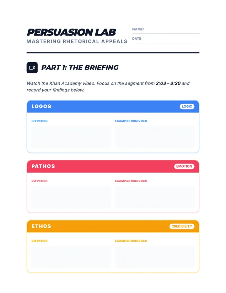 Persuasion Lab Student Guide