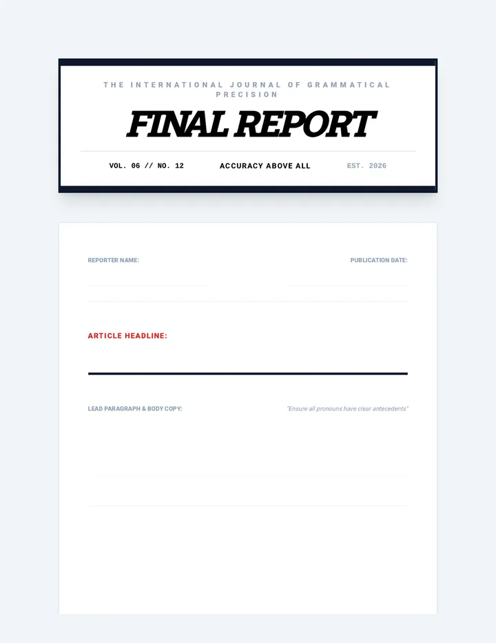 Final News Report Template