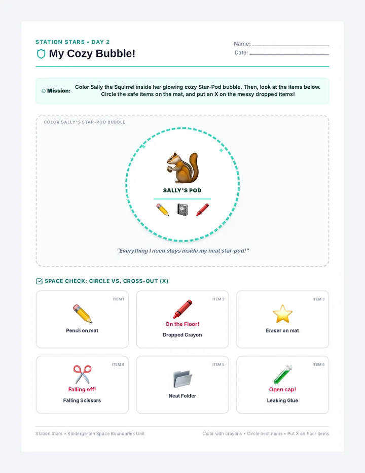 Cozy Bubble Worksheet