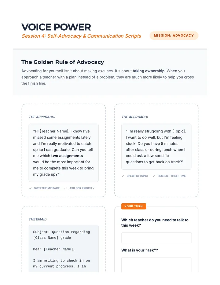 Advocacy Script Cards