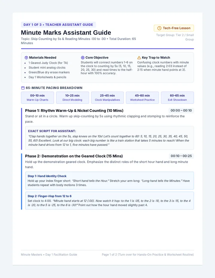 Minute Marks Assistant Guide