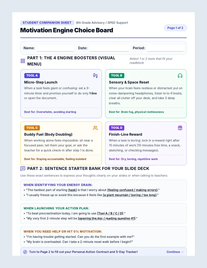 Spark Choice Planner Document
