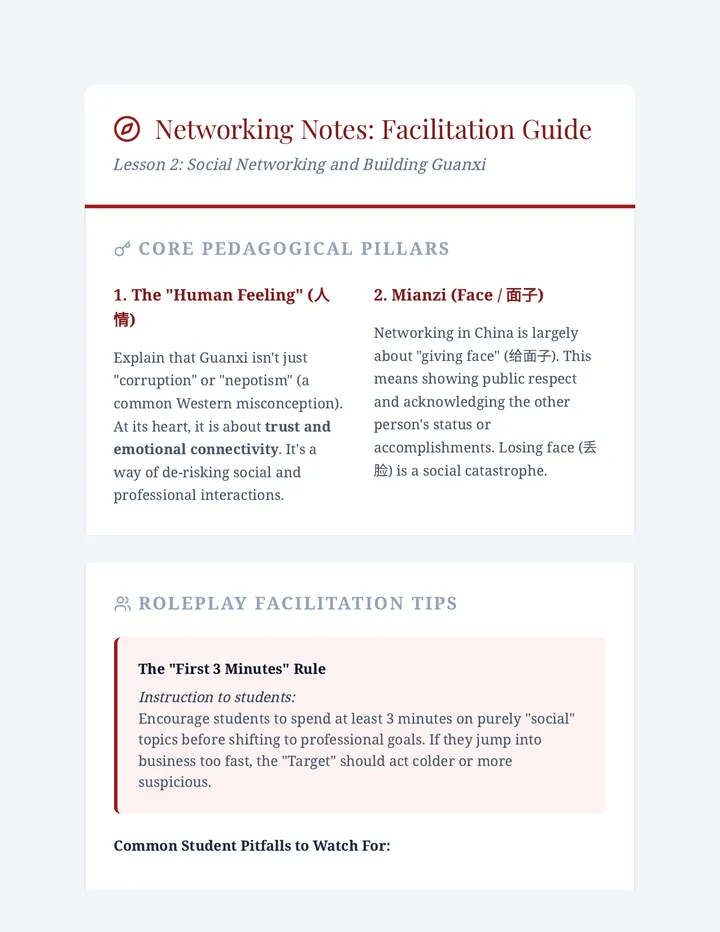 Networking Notes Teacher Guide