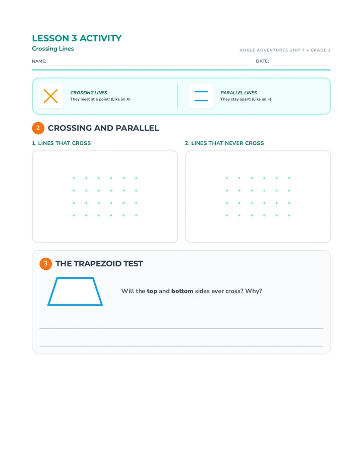 Crossing Lines Worksheet Revised Final
