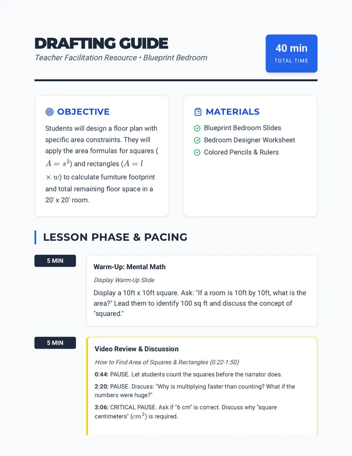 Drafting Guide Teacher Resource