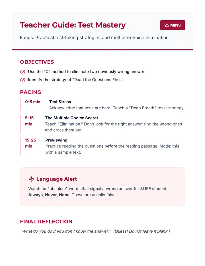 Test Mastery Guide