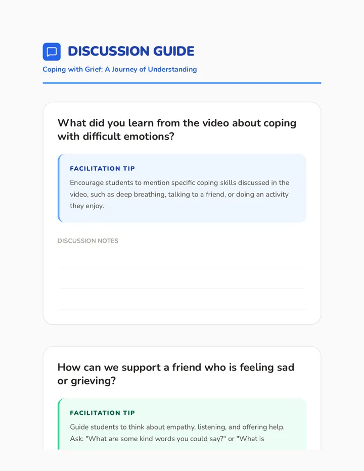 Grief Discussion Guide
