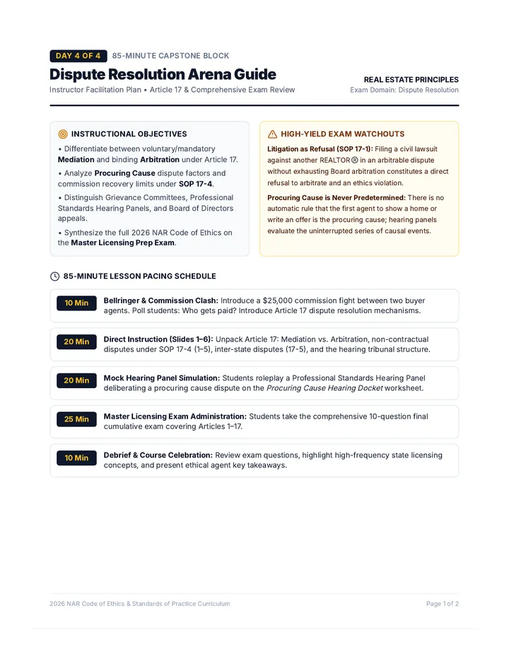 Dispute Resolution Teacher Guide