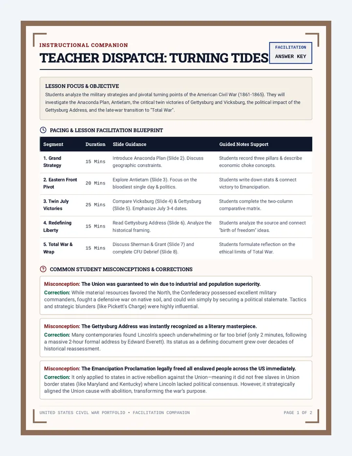 Turning Tides Teacher Guide