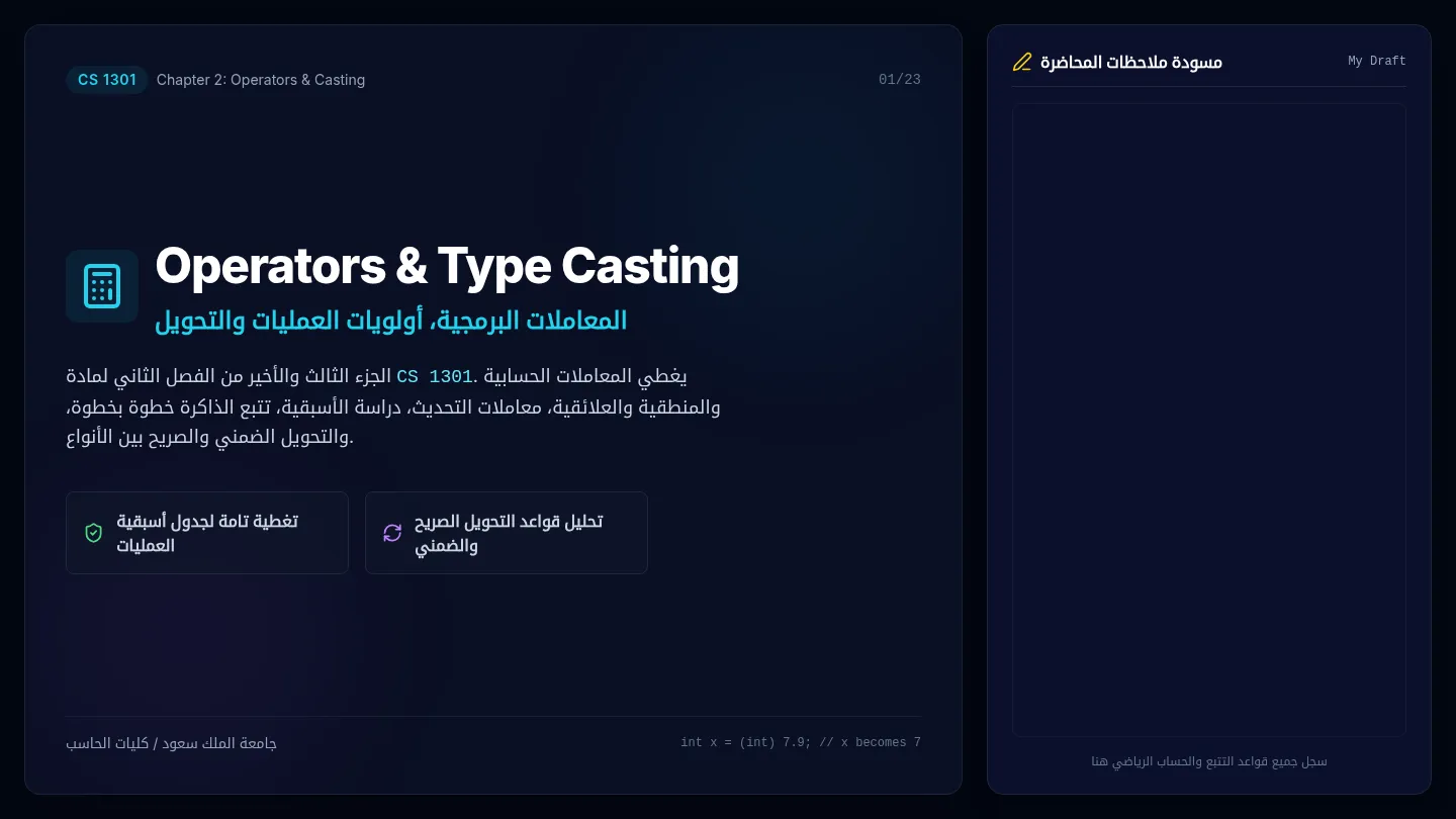 Operators Type Casting Slides