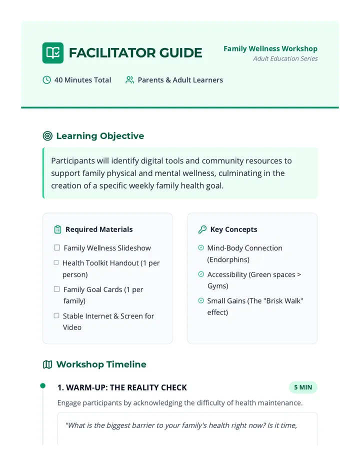 Wellness Facilitator Guide