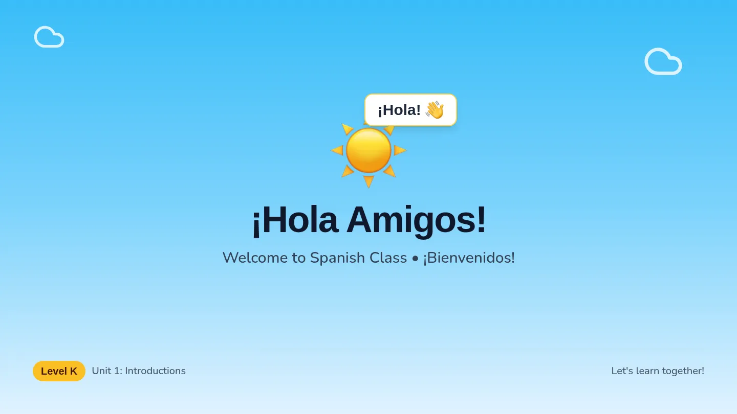 Hola Amigos Slides