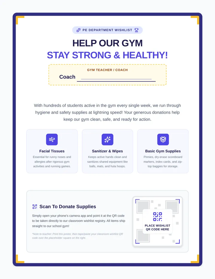 Gym Wishlist Poster