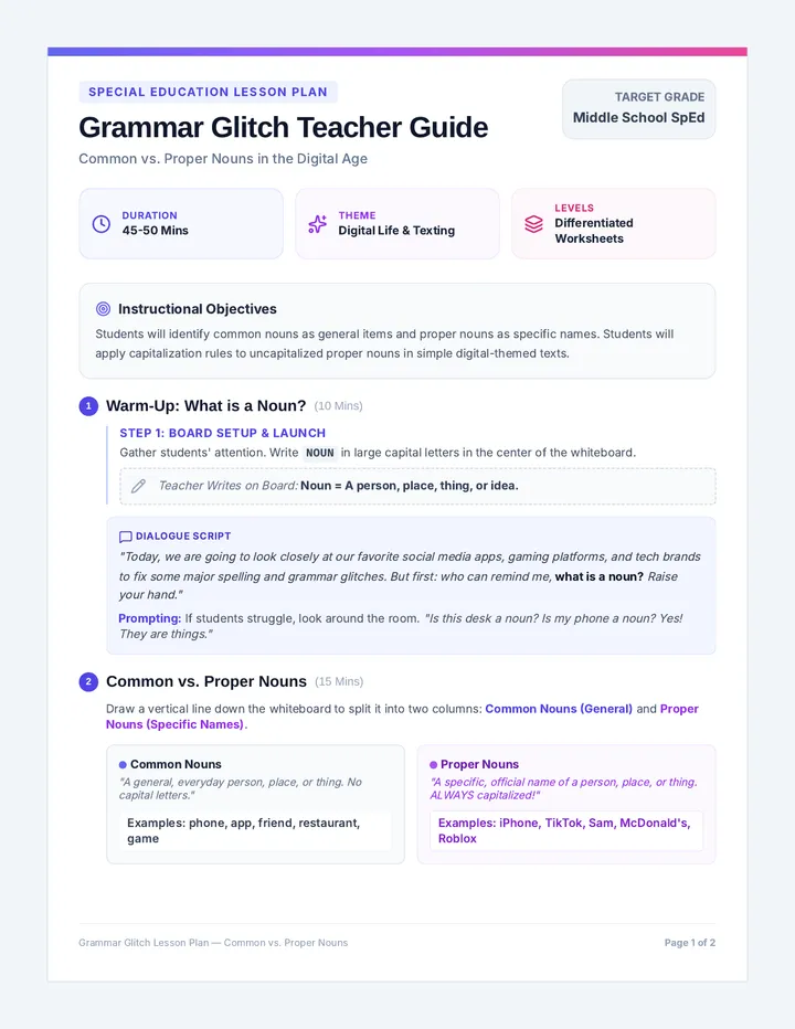 Glitch Guide Teacher Plan