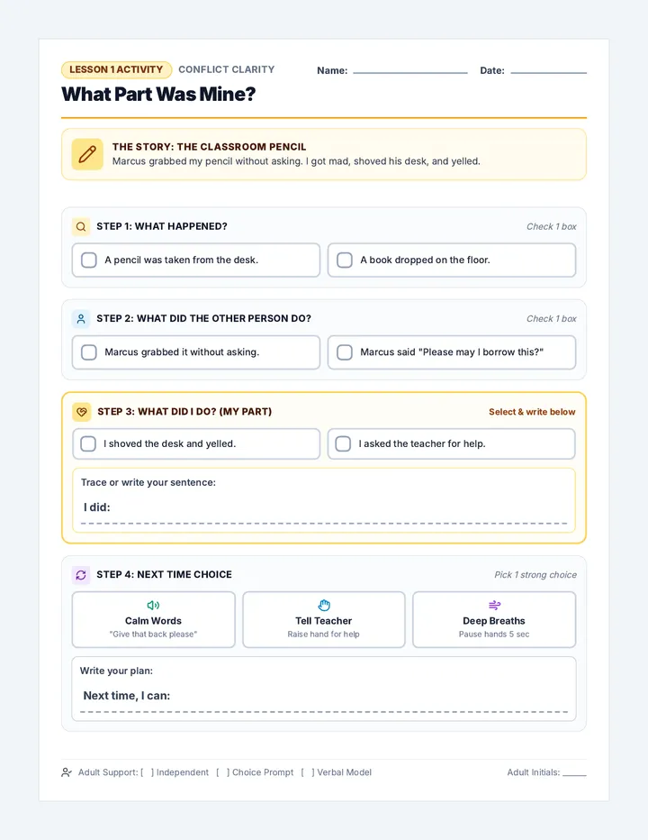Pencil Problem Worksheet