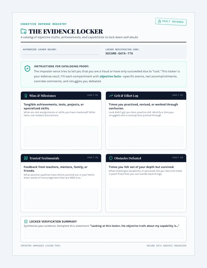 Evidence Locker Graphic Organizer