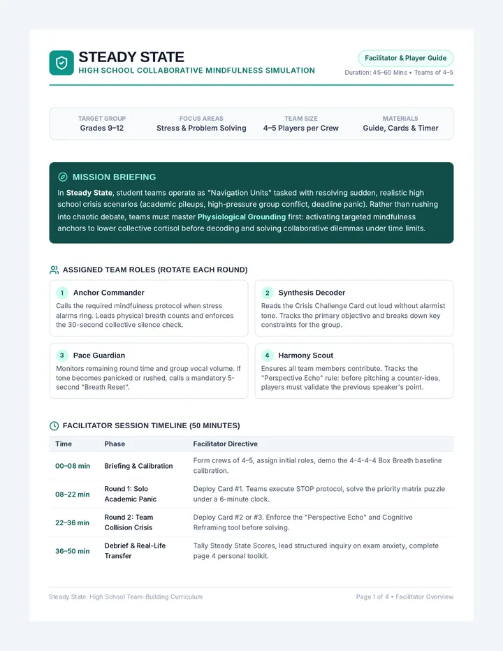 Steady State Game Guide