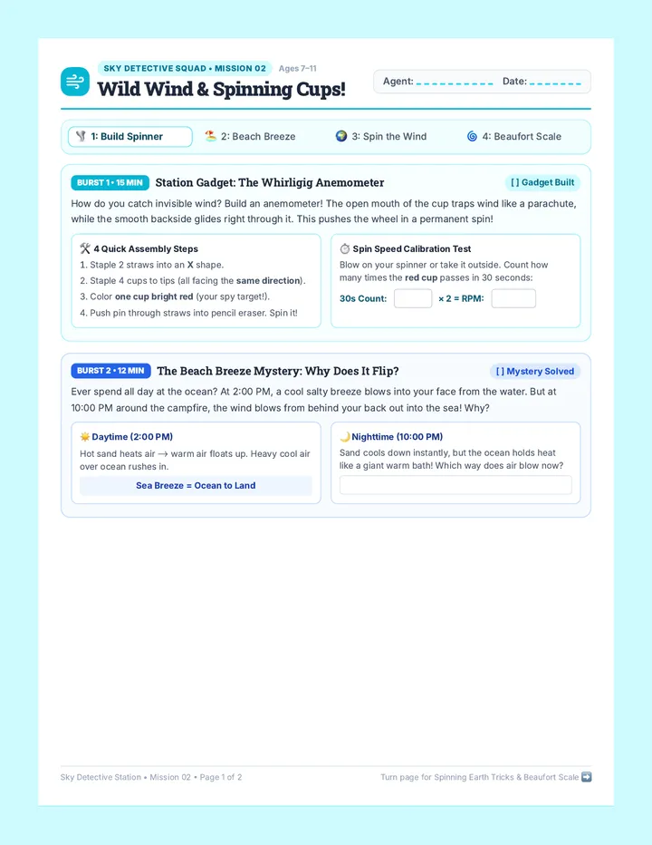 Wild Wind Activity Packet