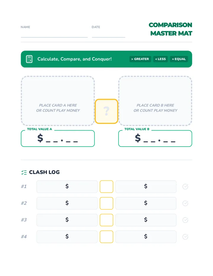 Comparison Master Mat