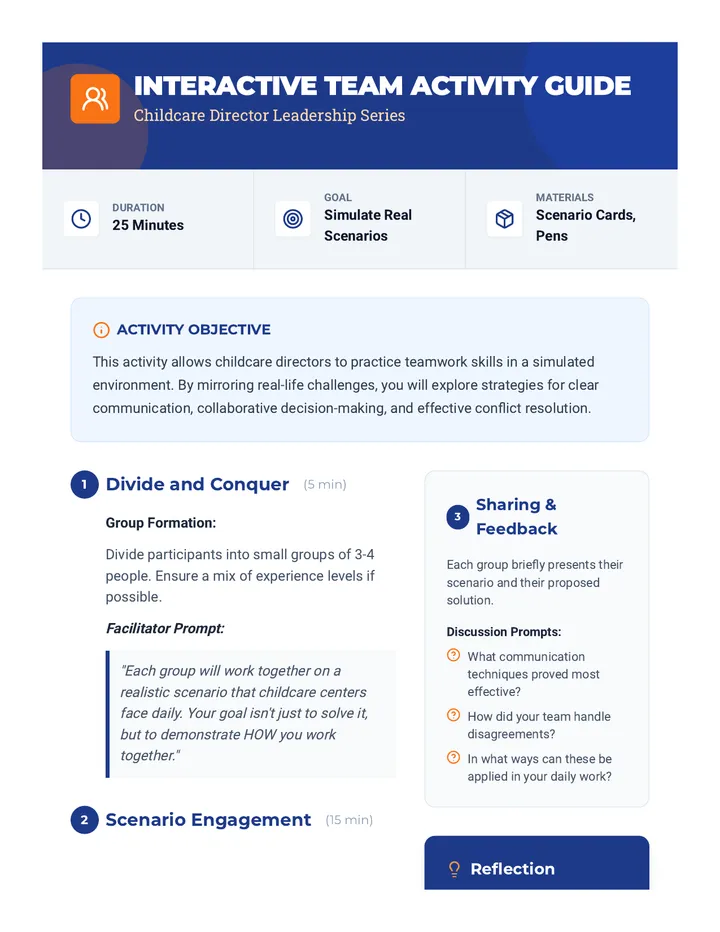 Interactive Team Activity Guide
