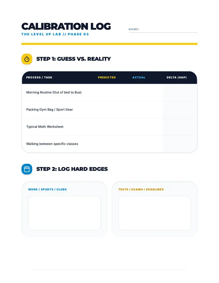 Clock Hackers Log Handout