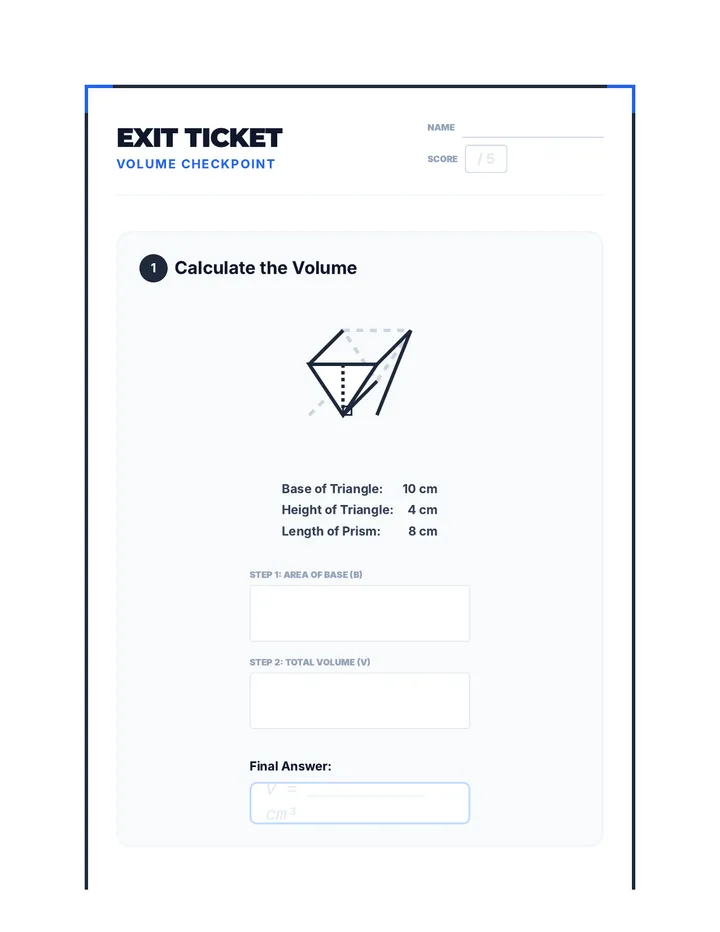 Final Dimension Exit Ticket