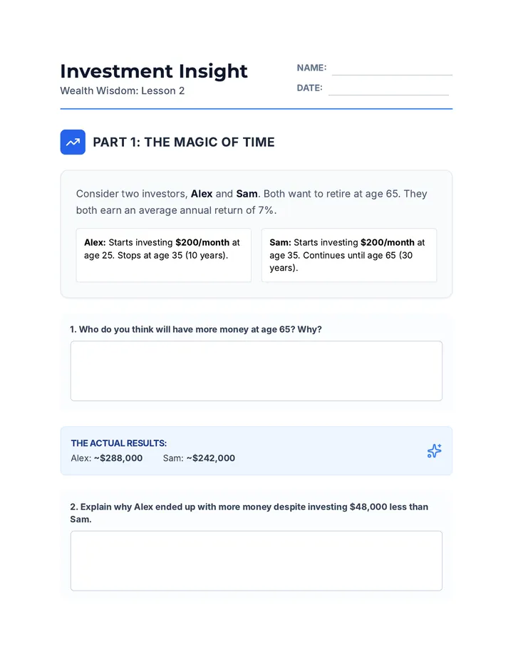 Investment Insight Worksheet