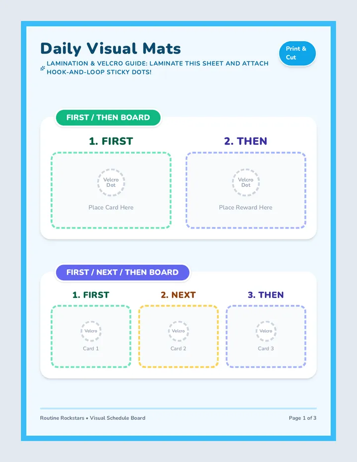 Visual Schedule Cards