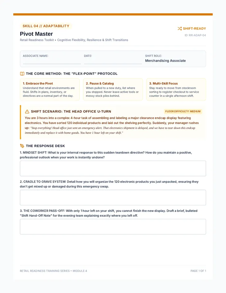 Pivot Master Worksheet