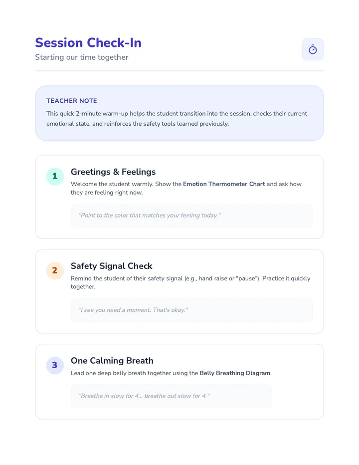 Session Check-In Activity