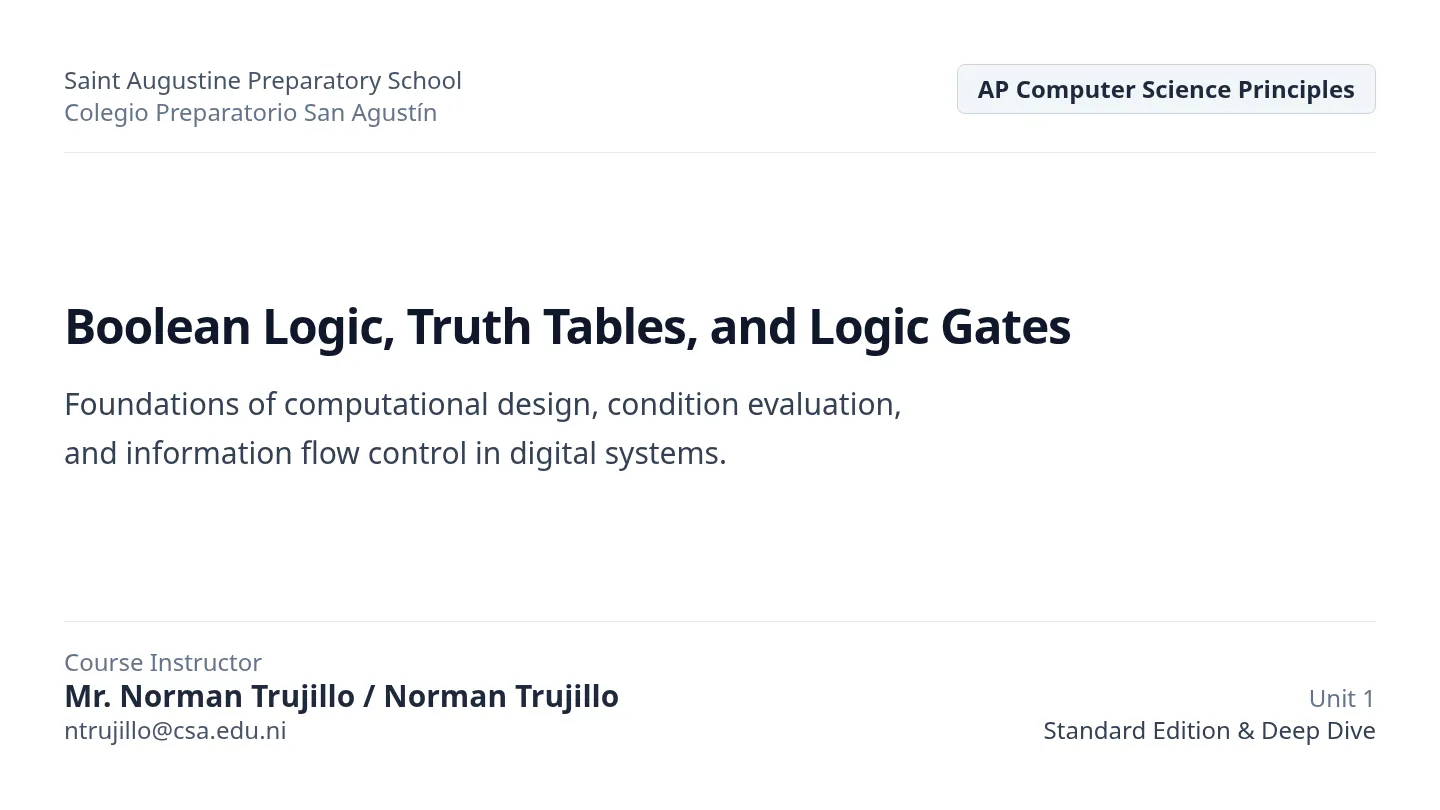 Boolean Logic Slides