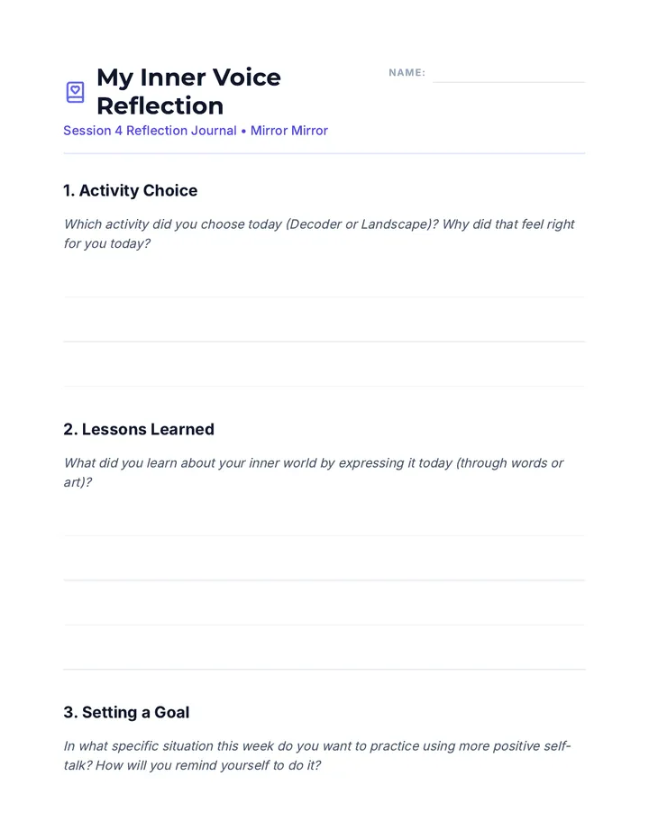 Mirror Mirror Session 4 Journal