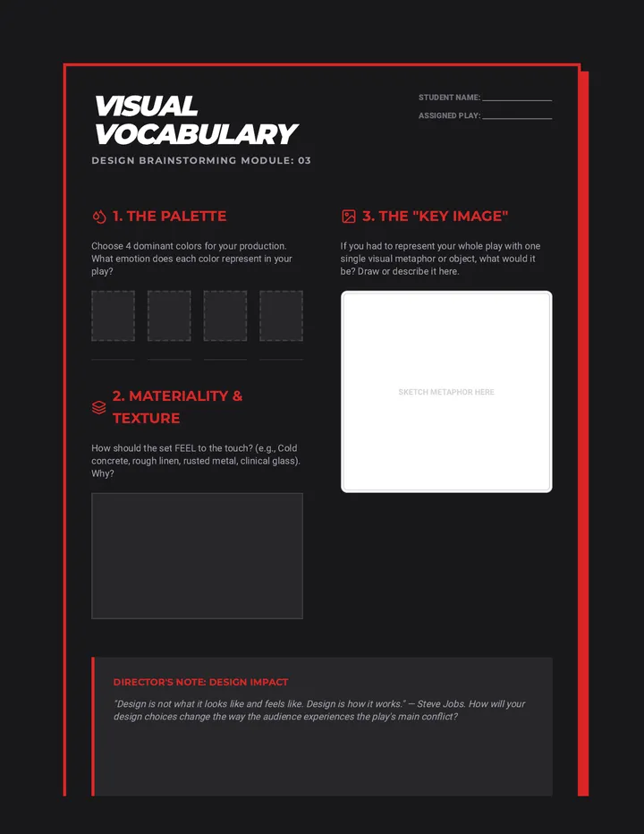 Visual Vocabulary Worksheet