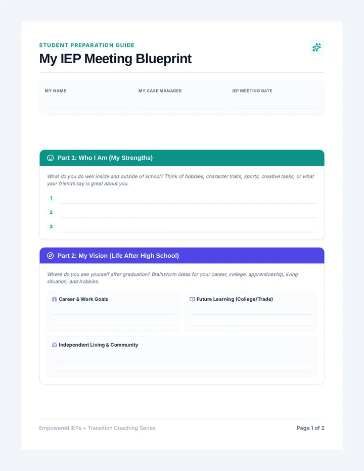 My IEP Presentation Blueprint