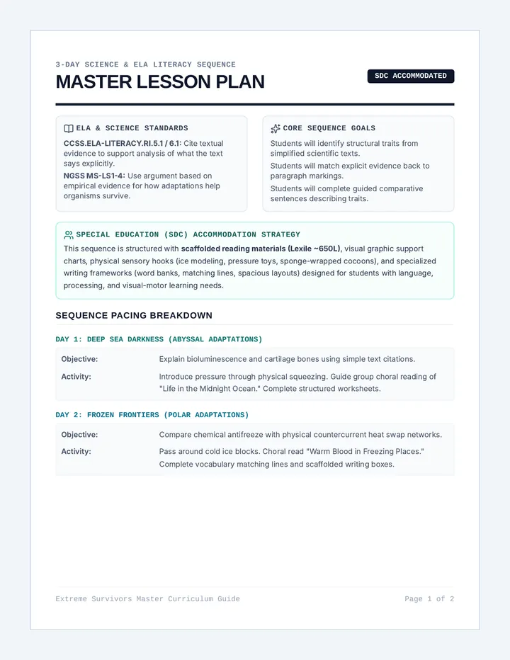 Master Lesson Plan