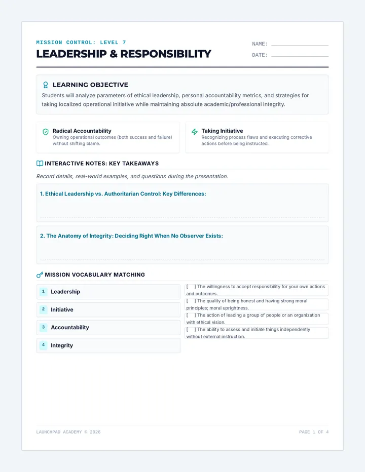 Day 7 Student Workbook Bundle