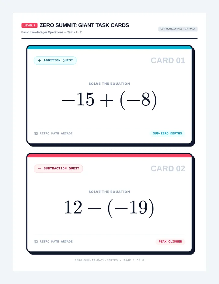 Zero Summit Task Cards