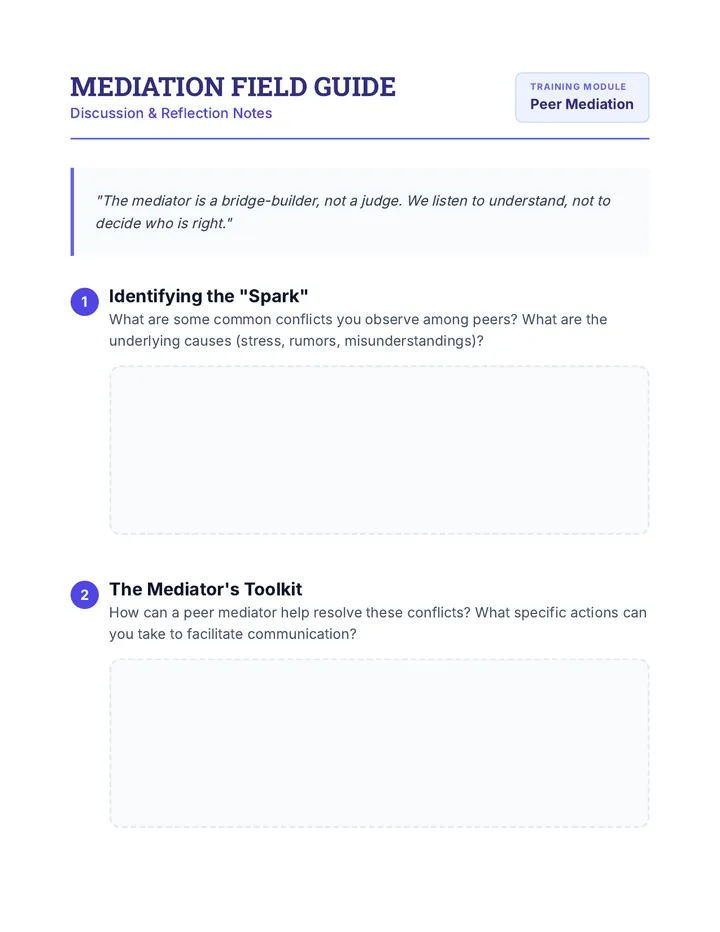 Mediation Mastery Discussion Guide